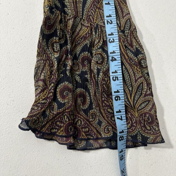 Michael Kors Babydoll Blouse Womens M Silk Gypsy Handkerchief Hem Fairycore - Picture 7 of 8